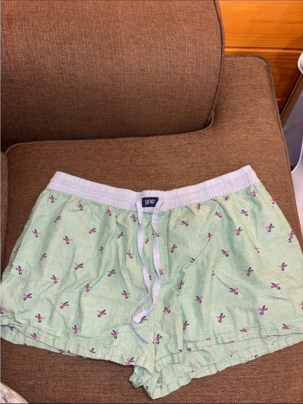 GAP Light Mint Floral Drawstring Women’s Athletic Shorts